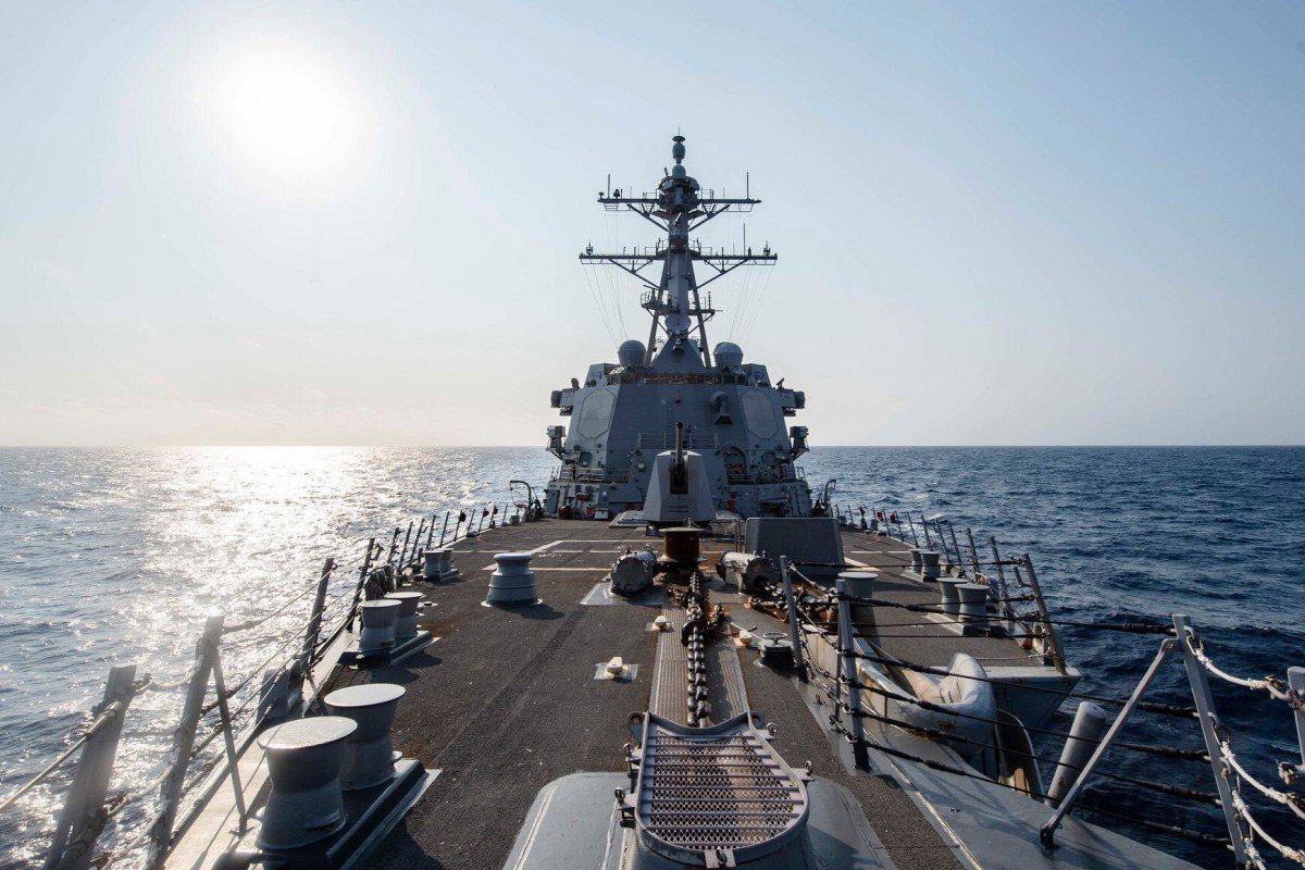 The guided-missile destroyer USS McCampbell made a transit through the Taiwan Strait, May 14, 2020